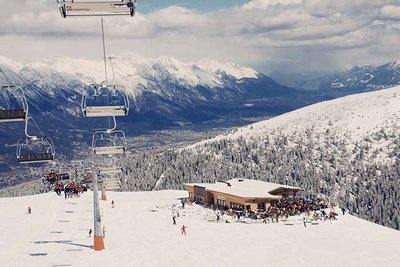 mountain hut on a ski piste