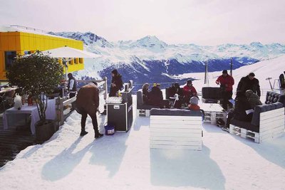 Bar and DJ on a mountain